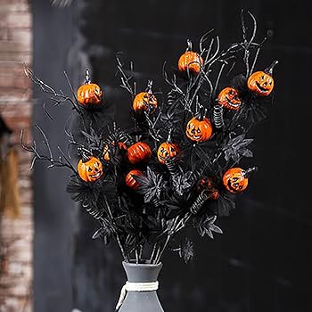 Amazon.co.jp: 黒い枝ハロウィン、ハロウィン造花 - ハロウィン